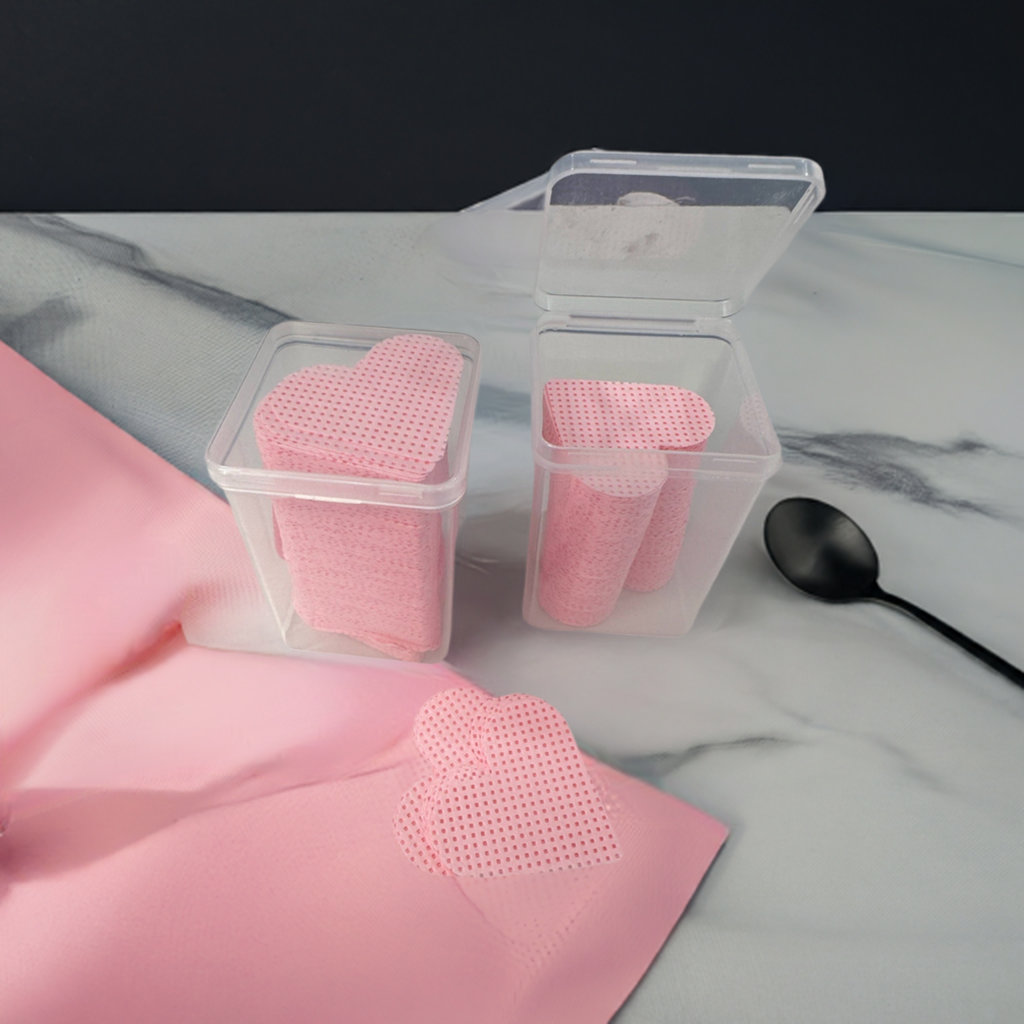 Heart Shaped Adhesive Wipes